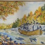  Représentation de l'invasion du général Arnold sur la rivière Chaudière en 1775 de Mme Gaétane Boucher, peintre artiste de Beauceville.