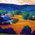  La vallée de la Chaudière. Tableaude martine Chassé, peintre artiste